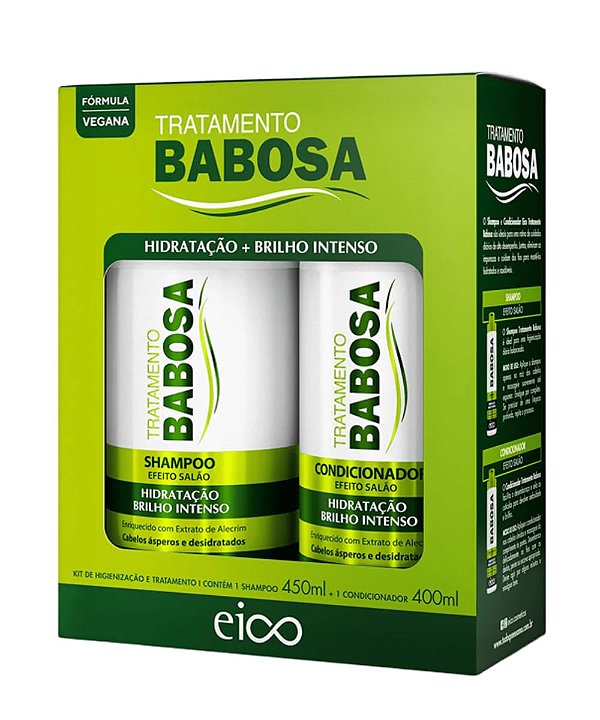 KIT EICO BABOSA SHAMPOO 450ML+CONDICIONADOR 400ML