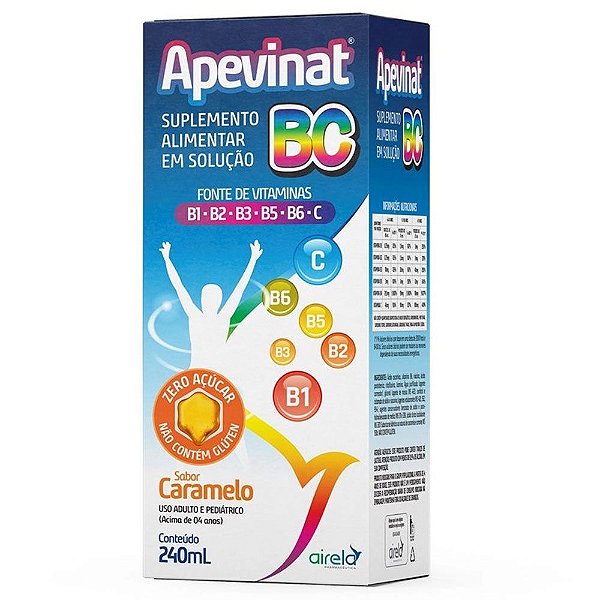 APEVINAT BC XAROPE 240ML SABOR CARAMELO - AIRELA