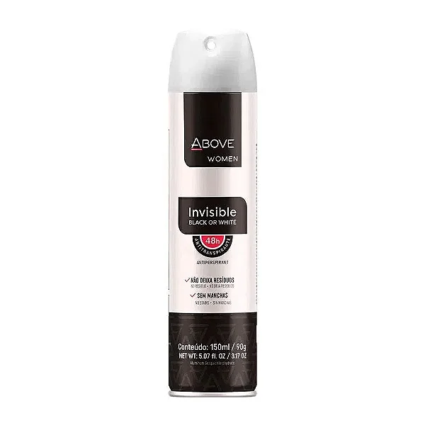 DESODORANTE ABOVE AEROSOL WOMEN INVISIBLE 150ML/90G
