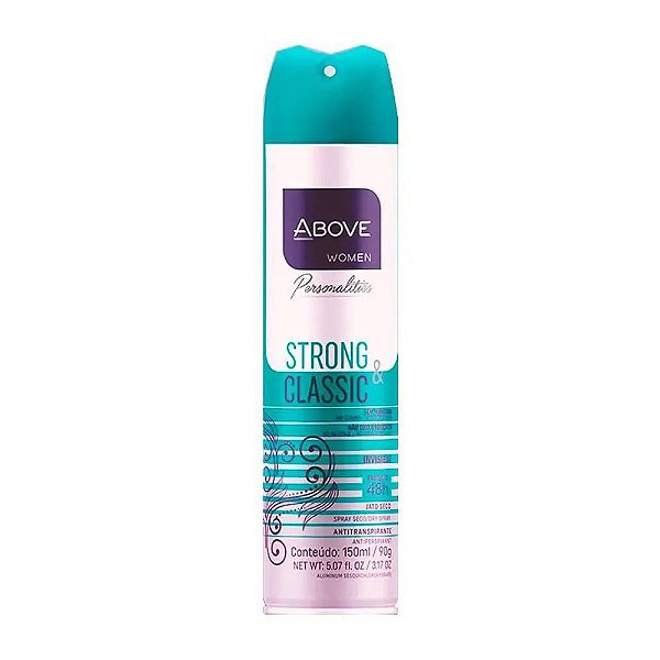 DESODORANTE ABOVE AEROSOL WOMEN STRONG   CLASSIC 150ML/90G