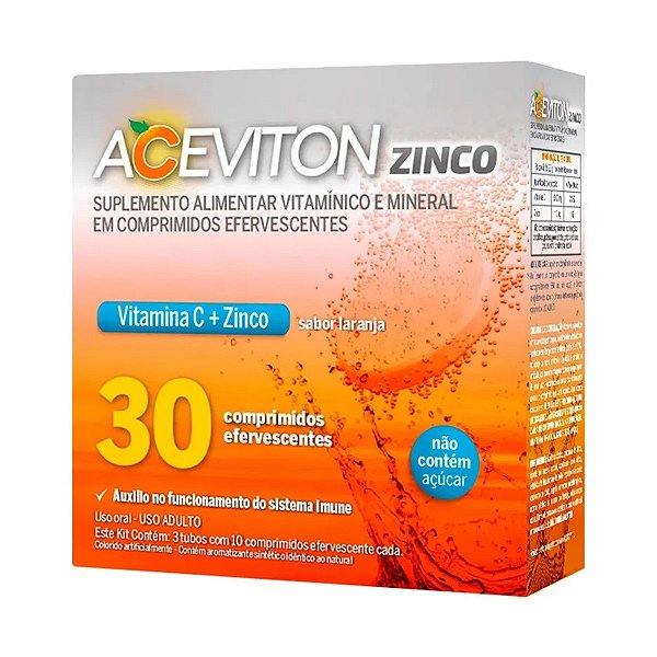 VITAMINA C ZINCO 30CPR EFERVECENTE - ACEVITON CIMED