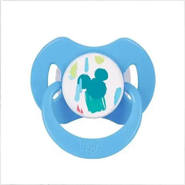 CHUPETA BABY GO BICO REDONDO SILICONE TAM 1 MICKEY