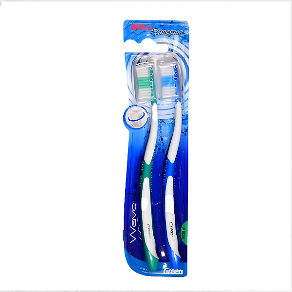 ESCOVA DENTAL GREEN DUPLA C/ 2 UN MEDIA COD.: DP301