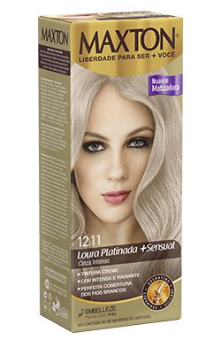 TINTURA MAXTON 12.11 LOURO PLATINA CINZA INTENSO (MATIZADORA