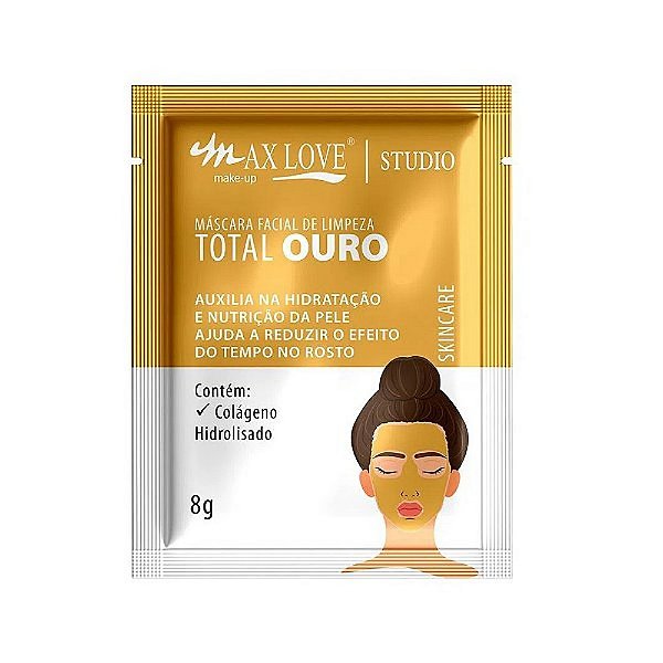 MAX LOVE MASCARA FACIAL DE LIMPEZA 8G TOTAL OURO