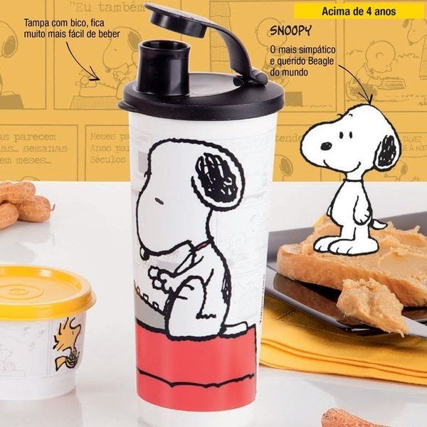 Copo Snoopy 470ml - Branco