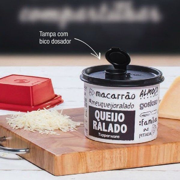 Tupper Redondinha Queijo Ralado 500ml - Branco