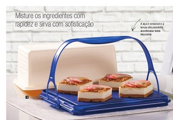 Big Cake Quadrada Plus - Branco e Azul