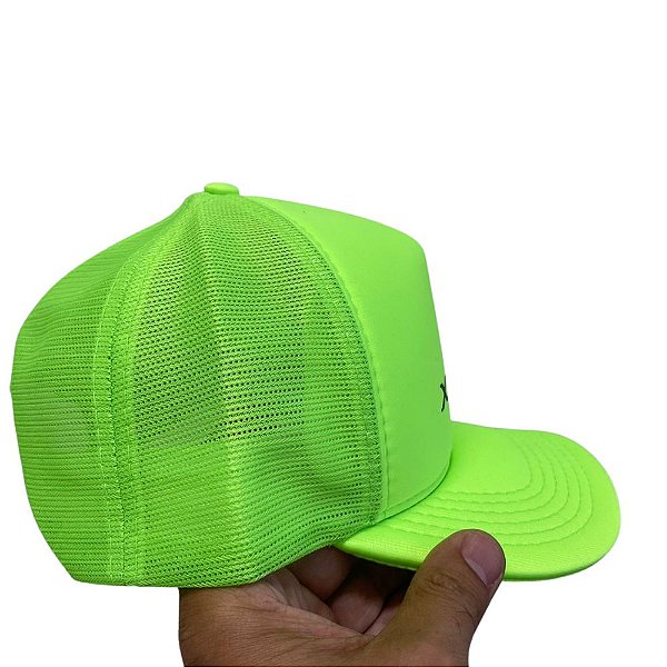 Boné Xfloat Liso Redinha Aba Curva Top cor verde limao