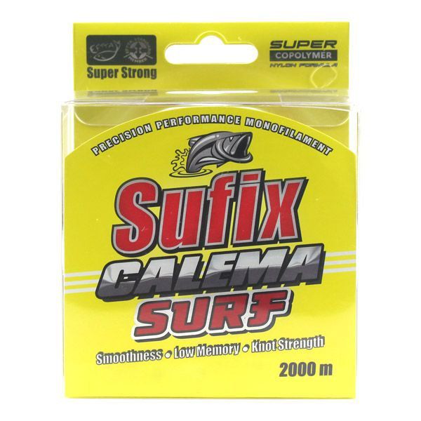 NYLON - CALEMA SURF 2000M 0.16MM 2.2KG VERMELHA