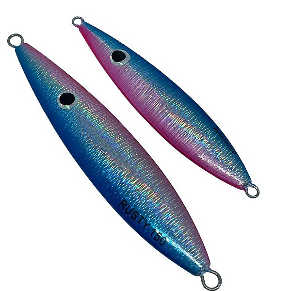 slow jig Rusty 150g Sea Fishing azul rosa