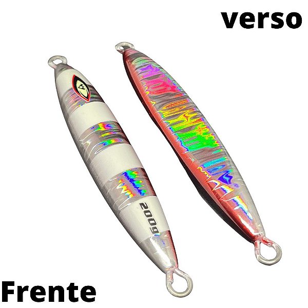 Isca Artificial Jig Ahi Fishing By M&W 200gr 12cm Cor prata Glow marrom