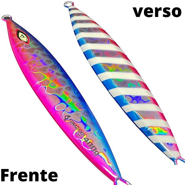 Isca Artificial Jig Ahi Fishing By M&W 400gr 20cm Cor azul rosa glow