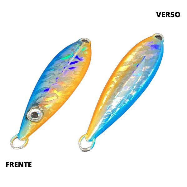 Isca Artificial Metal Jig Ieso 100g 11cm host laranja/azul