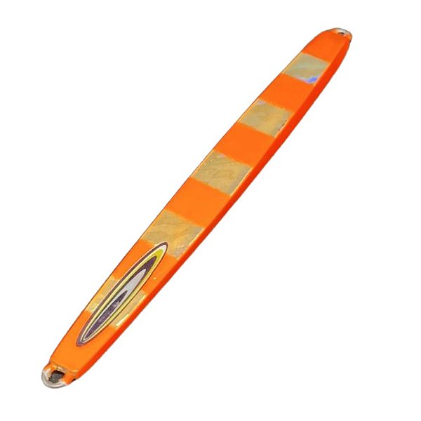 Isca Artificial Metal Jig Jiki 150g 19cm listrado glow/laranja