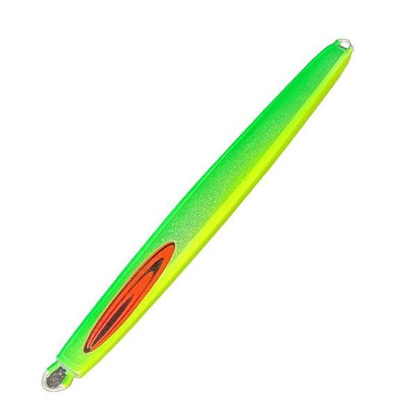 Isca Artificial Metal Jig Jiki 150g 19cm verde/amarelo metálico holograma