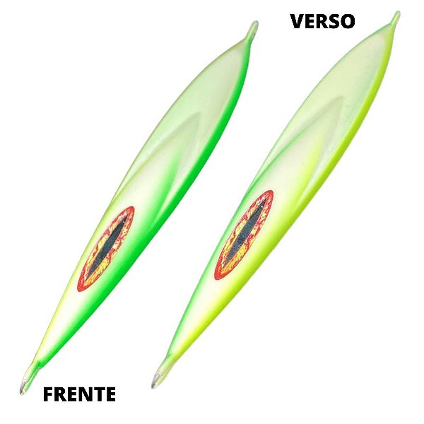 Isca Artificial Metal Jig Red Fox 215g 19cm glow glow verde/amarelo