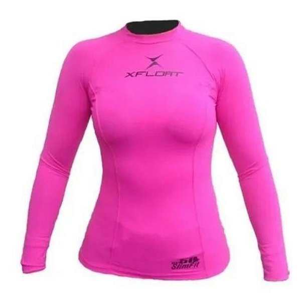 CAMISETA LYCRA ML XFLOAT FEMININA ROSA