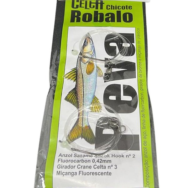 CHICOTE ROBALO PEVA ANZOL No 2 FLUOR CARBON 0,42 MM