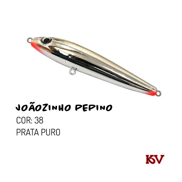 ISCA  ARTIFICIAL ZARA KV JOÃOZINHO PEPINO PRATA PURO