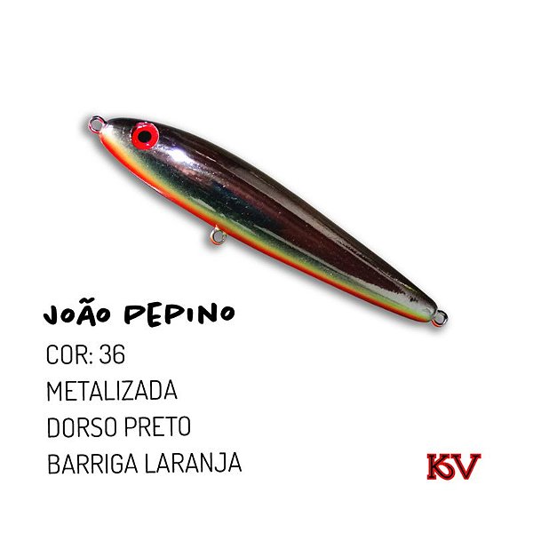 ISCA ARTIFICIAL KV JOÃO PEPINO METALIZADA DORSO PRETO BARRIGA LARANJA