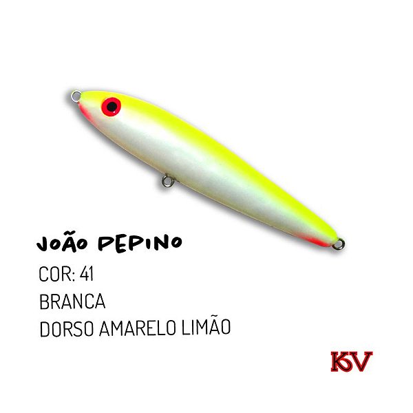ISCA ARTIFICIAL KV JOÃO PEPINO BRANCA DORSO AMARELO LIMÃO