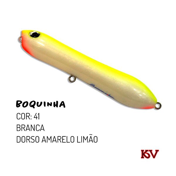 ISCA ARTIFICIAL KV BOQUINHA  BRANCA DORSO AMARELO LIMÃO