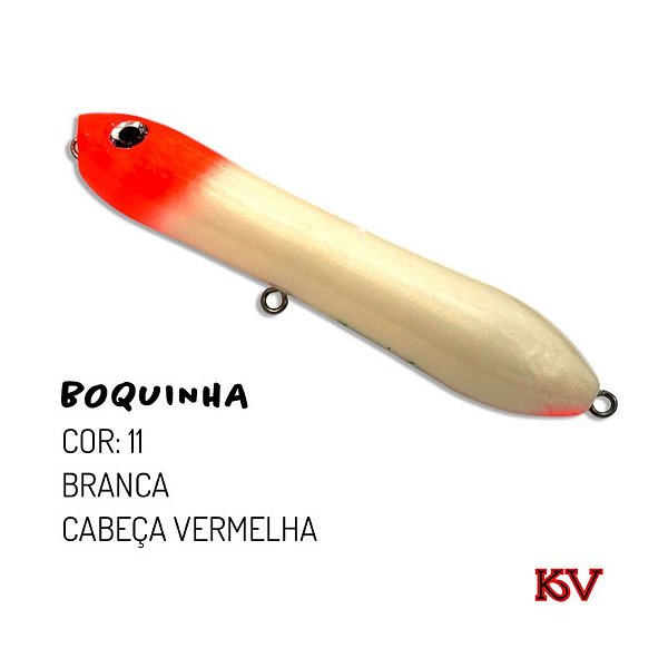 ISCA ARTIFICIAL KV BOQUINHA  BRANCA CABEÇA VERMELHA
