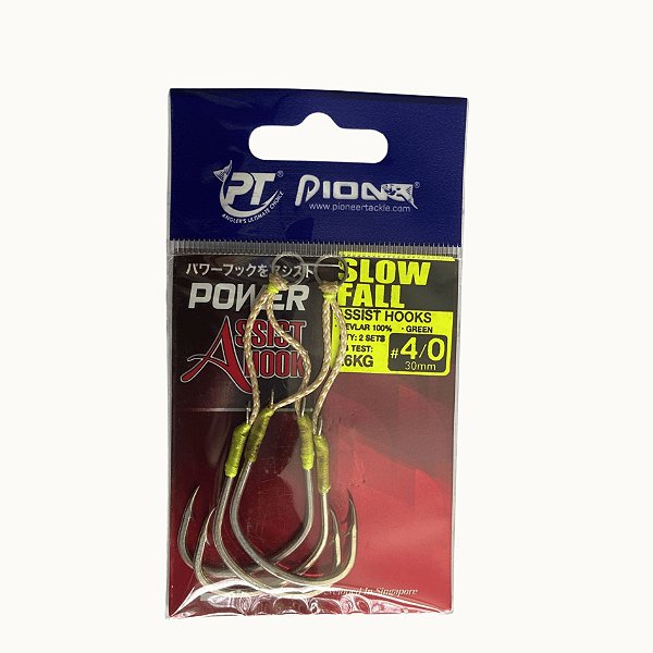 ASSIST HOOK SLOW FALL 4/0 - 30MM - FLUOR GREEN VERDE