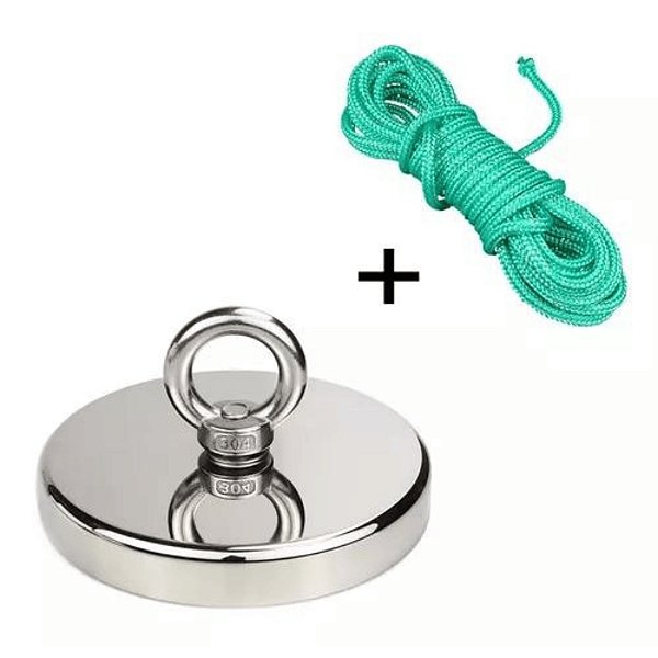 Imã de Neodímio Pesca Magnética 42mm + Corda