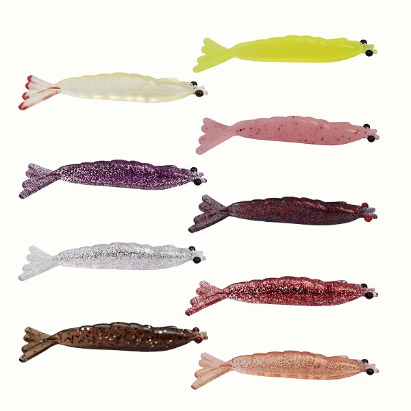 Camarao artificial Heckmann 7cm Cores variadas