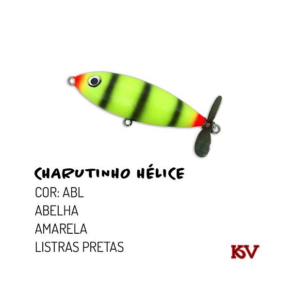 ISCA  ARTIFICIAL CHARUTINHO HELICE KV COR ABELHA
