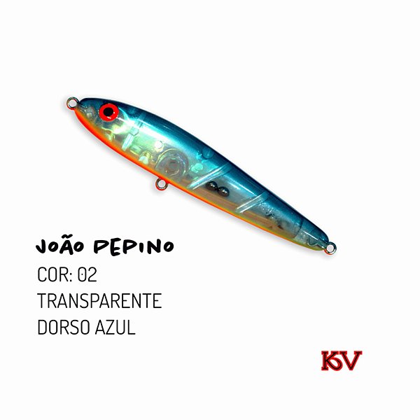ISCA ARTIFICIAL KV JOÃO PEPINO AZUL GTRANSPARENTE BARRIGA LARANJA