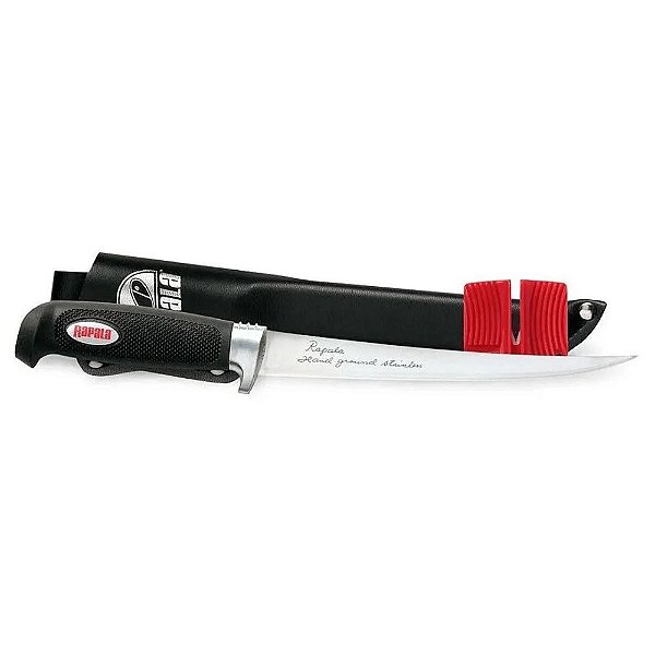 COMBO RAPALA SOFT GRIP FILETEIRA 19CM + AFIADOR