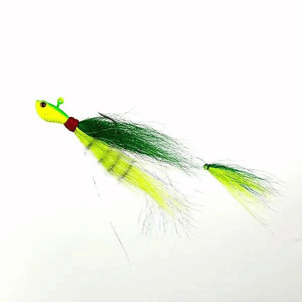 Isca Artificial Streamer Jig Pesca Brasil Donatello 10gr Verde/Amarelo