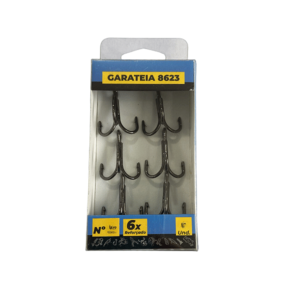 GARATEIA DEYU 8623 6X REFORCADO BLACK NICKEL #8 C/8PC