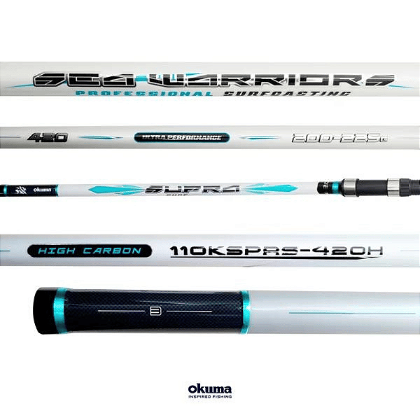 VARA MOLINETE PRAIA OKUMA SUPRA SURF 4,20 HIBRIDA