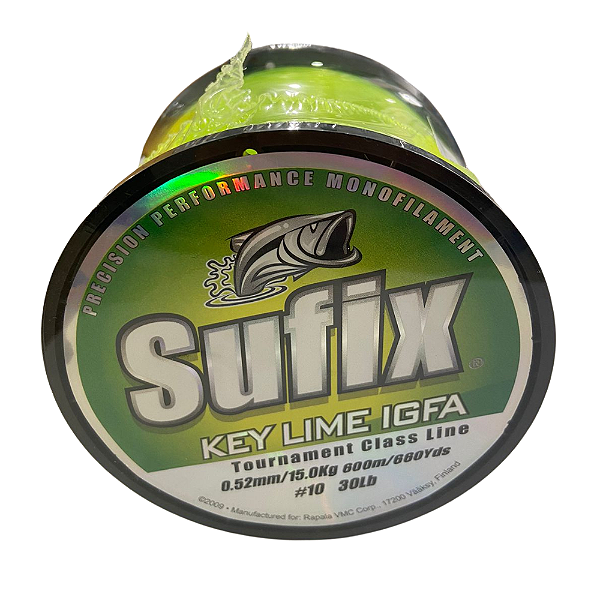 NYLON SUFIX KEY LIME IGFA 1000MT 0,86MM 80LBS VD LIMAO