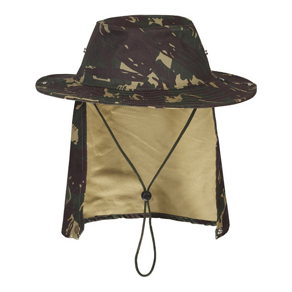 CHAPEU JOGA COM PROTECAO NO PESCOCO  DESTACAVEL CAMUFLADO