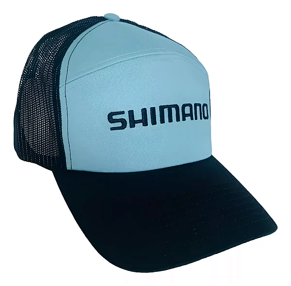 BONE SHIMANO AZUL PRETO  LOGO PRETO