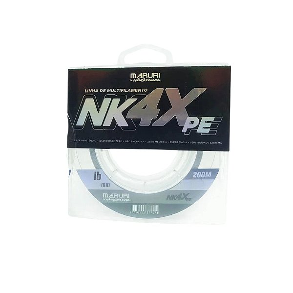 LINHA DE PESCA MULTIFILAMENTO NK 4x 0,16MM 200M-MARURI