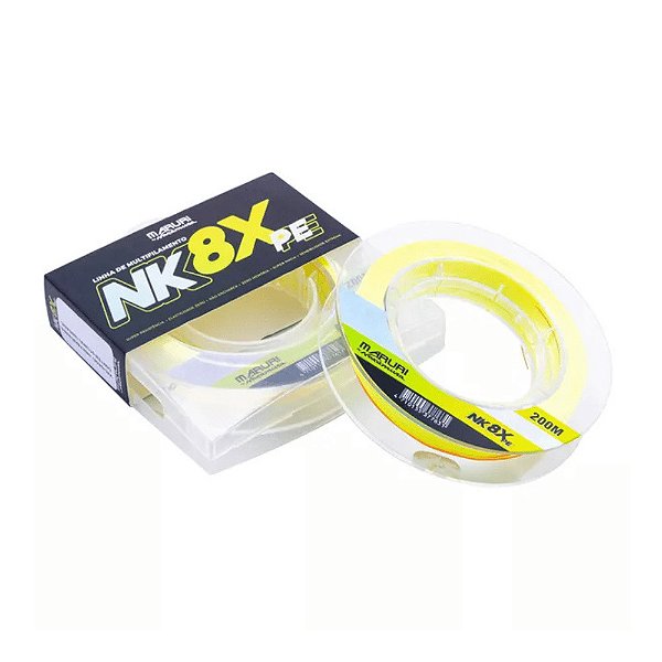 LINHA MULTIFILAMENTO NK 8X 0.23mm 200m  AMARELA - MARURI / BY NAKAMURA