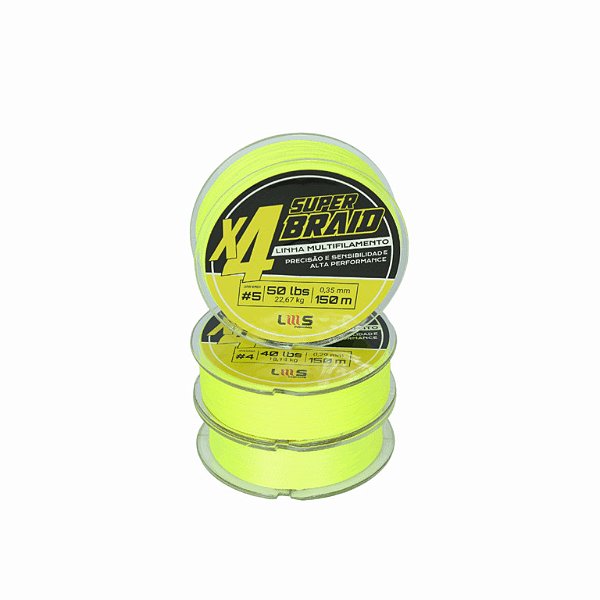 LINHA MULTIFILAMENTO LUMIS 4X 150MT AMARELO 25LB
