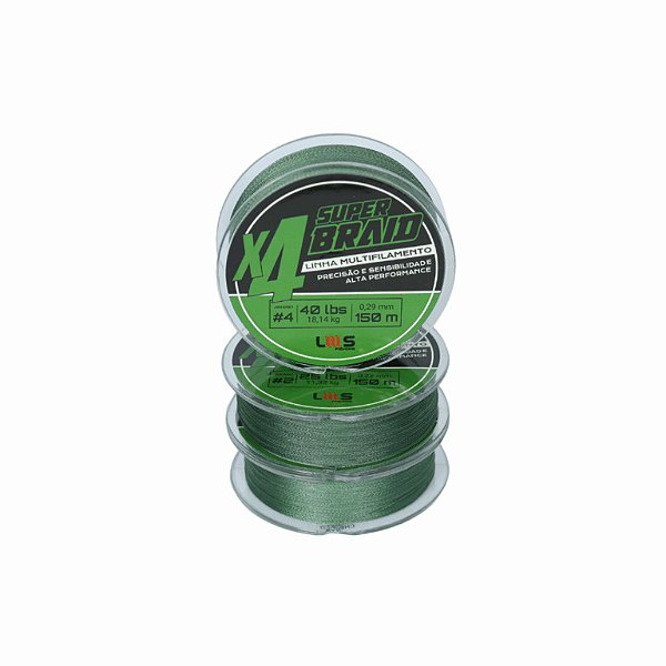 LINHA  MULTIFILAMENTO LUMIS 4X 150MT VERDE 40LB