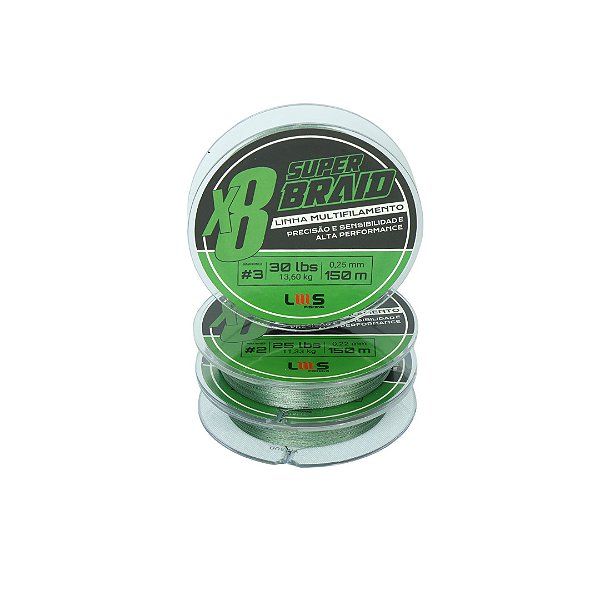 LINHA MULTIFILAMENTO LUMIS 8X 150MT VERDE 40LB