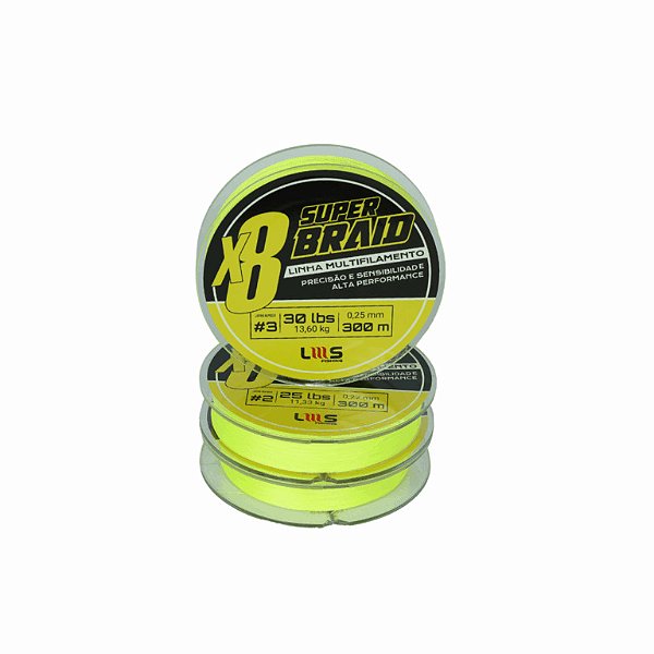 LINHA  MULTIFILAMENTO LUMIS 8X 150MT AMARELO 40LB