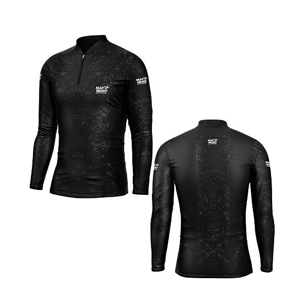 CAMISETA MASCULINA MAR NEGRO ESTONADA PRETA G
