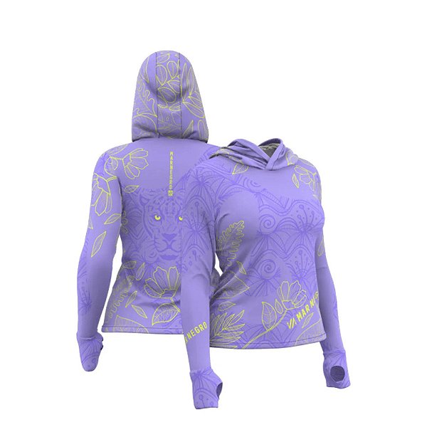 CAMISETA FEMININA MAR NEGRO SUBLIMADA LAVANDA