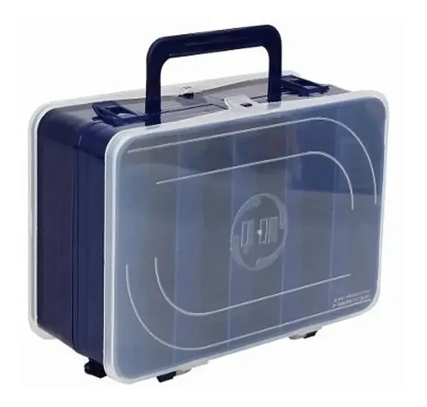 Estojo triplo P/ Isca HI 21 Divisorias ET-21-A Cor: Azul