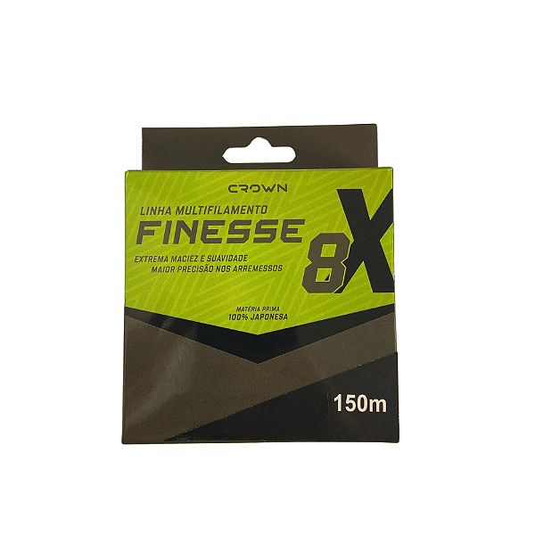 LINHA MULTIFILAMENTO 8X FINESSE Nº1.0 0.16mm 20lb- 150mt